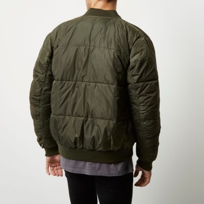 Green puffer jacket